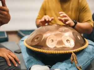 music therapy session in orange county california with barn life recovery in costa mesa. 