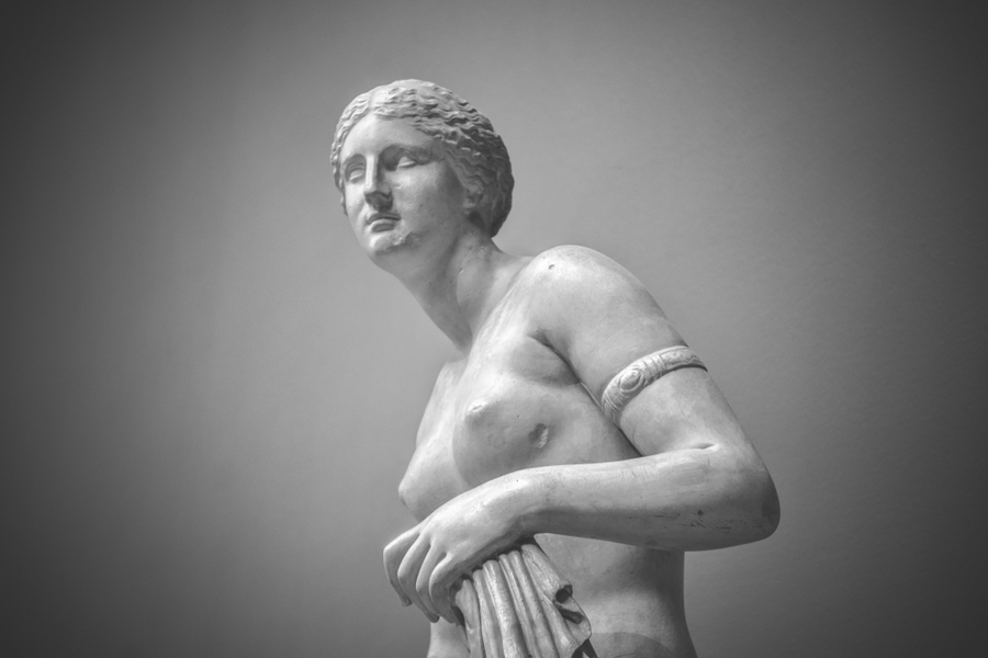 A marble statue of the goddess Aphrodite